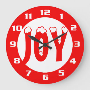 The Joy Of Christmas Large Clock