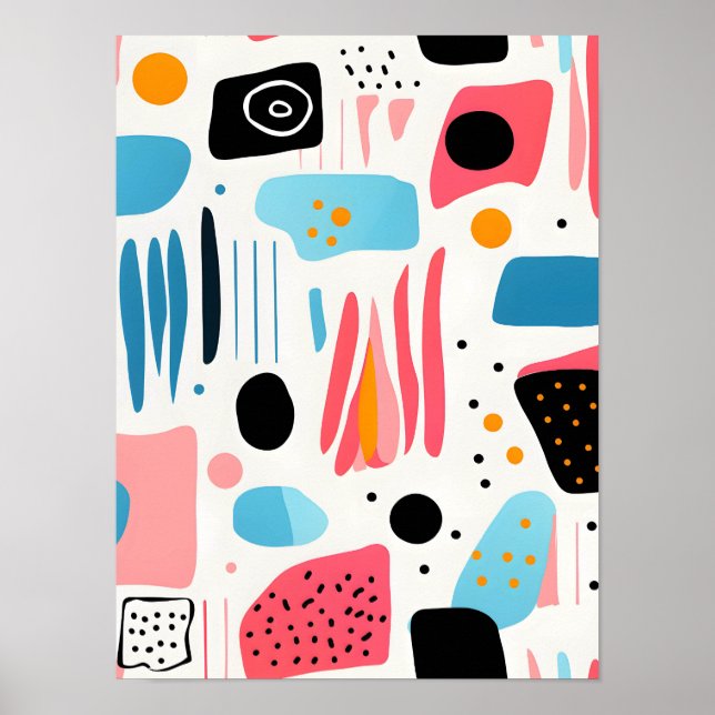 The Joy of Colour - Abstract Art Poster (Front)