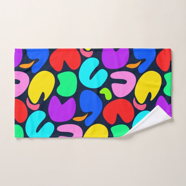 The Joy of Colours (dark) Bath Towel Set (Hand Towel)