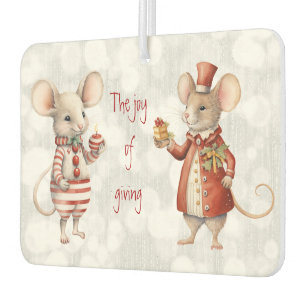 The Joy of Giving Christmas Mice  Car Air Freshener