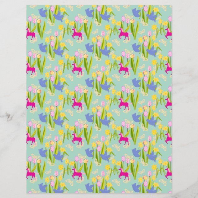 The joy of spring Scrapbook paper (Front)