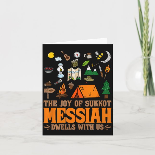 The Joy Of Sukkot Messiah Dwells With Us Jewish Ho Card (Front)