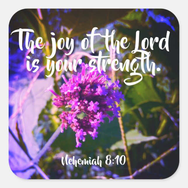 The Joy of the Lord Christian Scripture Stickers (Front)