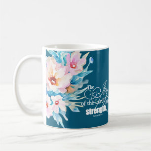 The Joy of the Lord floral Coffee Mug