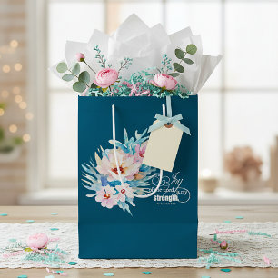 The Joy of the Lord floral Medium Gift Bag