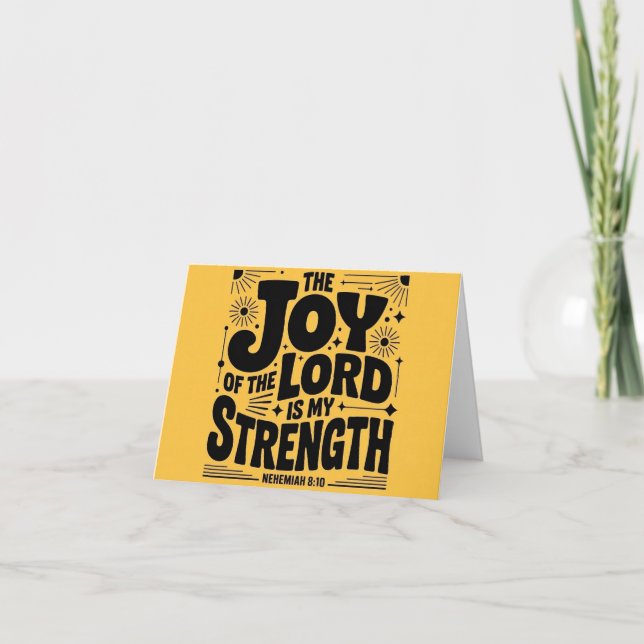The Joy Of The Lord Is My Strength Christian Thank You Card (Front)
