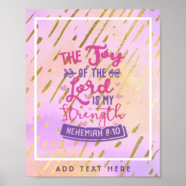 The Joy Of The Lord Is My Strength Personalized Poster (Front)