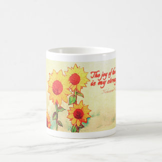 'The Joy of The Lord is My Strength', Sunflower Coffee Mug