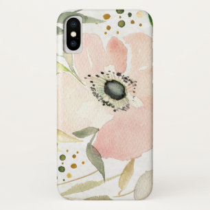 The Joy of White   Watercolor Floral Pattern iPhone X Case