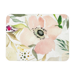 The Joy of White   Watercolor Floral Pattern Magnet