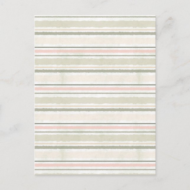 The Joy of White | Watercolor Stripes Pattern Postcard (Front)