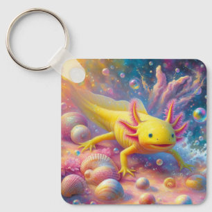The Joyful Axolotl Key Ring