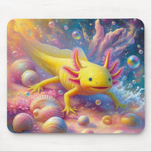 The Joyful Axolotl Mouse Pad