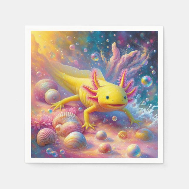 The Joyful Axolotl Napkin (Front)