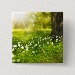 The Joys of Spring 15 Cm Square Badge