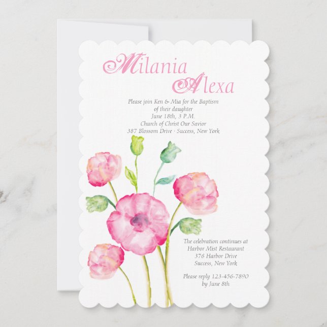 The Joys of Spring Invitation (Front)