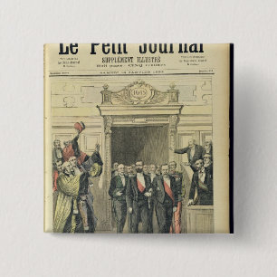 The Jubilee of Louis Pasteur  at the Sorbonne 15 Cm Square Badge