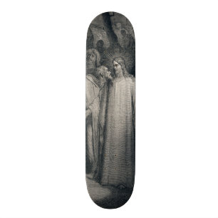 The Judas Kiss Mark 14:45 by Gustave Doré 1866 Skateboard