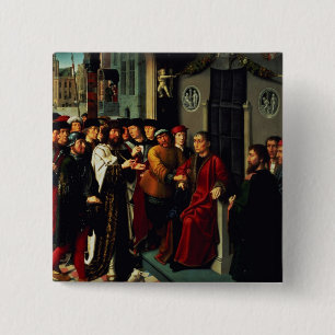 The Judgement of Cambyses, 1498 15 Cm Square Badge