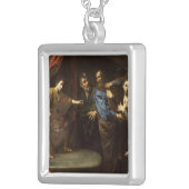 The Judgement of Daniel Silver Plated Necklace (Front Right)