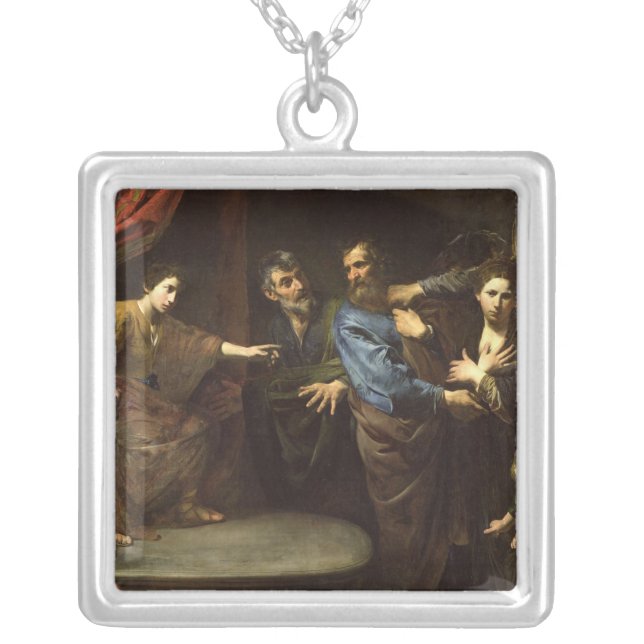 The Judgement of Daniel Silver Plated Necklace (Front)