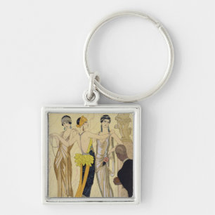 The Judgement of Paris, 1920-30 (pochoir print) Key Ring