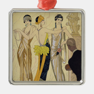 The Judgement of Paris, 1920-30 (pochoir print) Metal Ornament