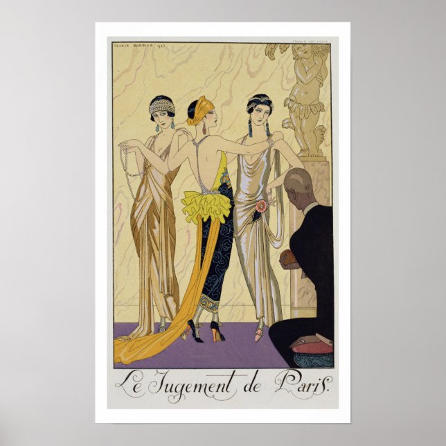 The Judgement of Paris, 1920-30 (pochoir print) Poster (Front)