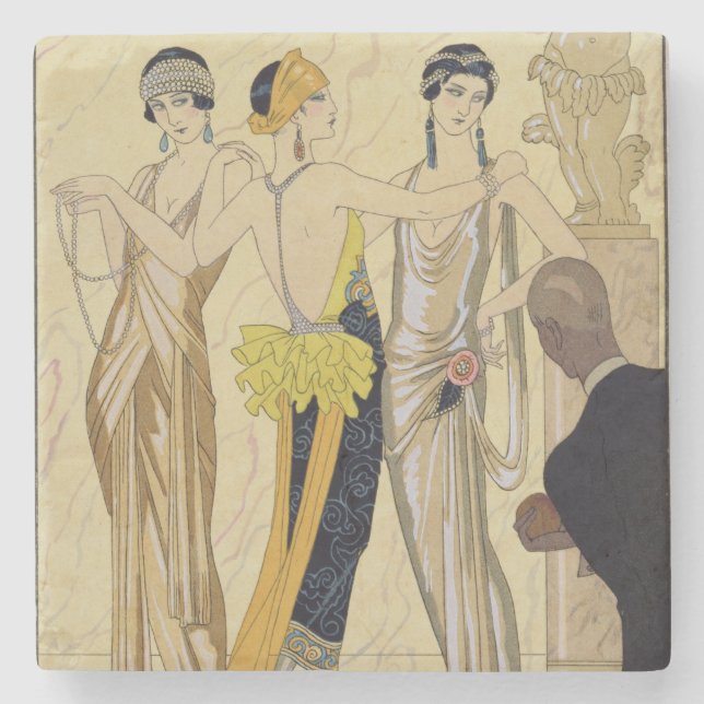 The Judgement of Paris, 1920-30 (pochoir print) Stone Coaster (Front)