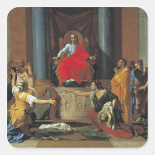 The Judgement of Solomon, 1649 Square Sticker