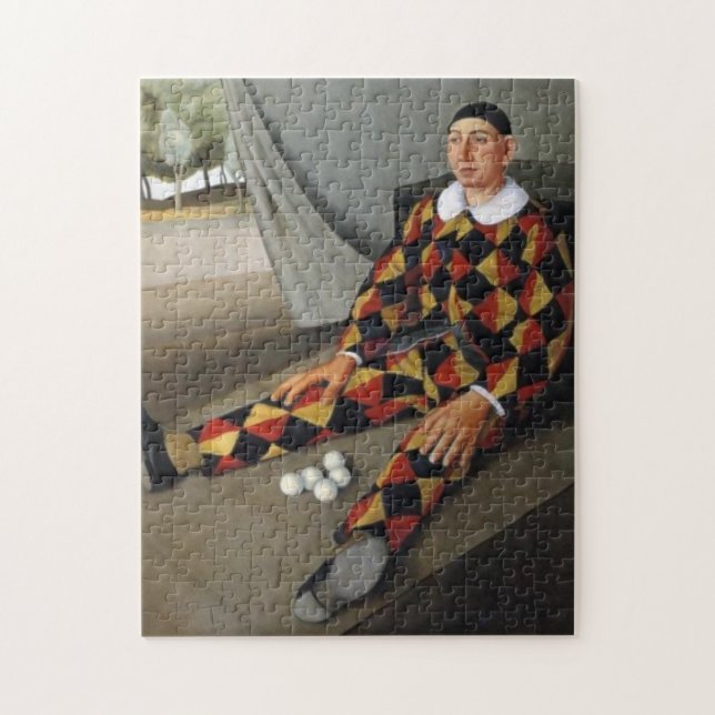 The Juggler at the Circus (by Antonio Donghi) Jigsaw Puzzle (Vertical)