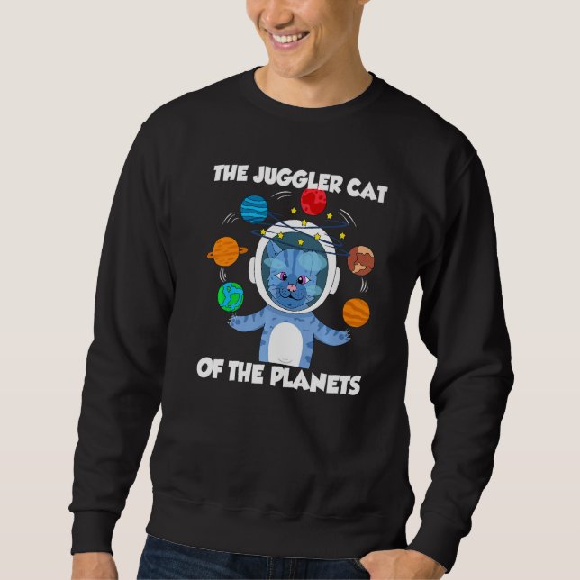 The Juggler Cat Of The Planets Premium Sweatshirt (Front)