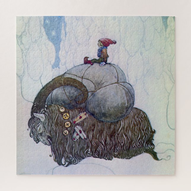 “The Julbock” Christmas Goat by John Bauer Jigsaw Puzzle (Vertical)