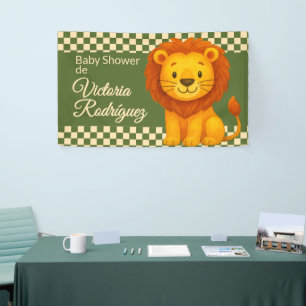 The Jungle Ruges for Tenure: Baby Shower Kawaii Le Banner