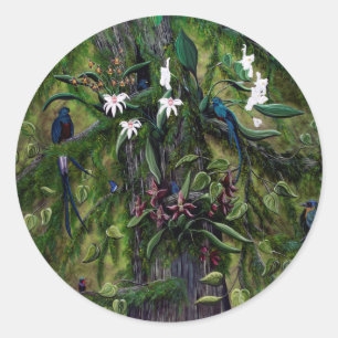 The Jungles of Tikal Classic Round Sticker