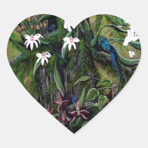 The Jungles of Tikal Heart Sticker