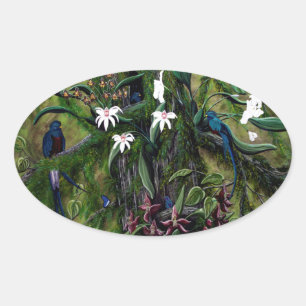 The Jungles of Tikal Oval Sticker