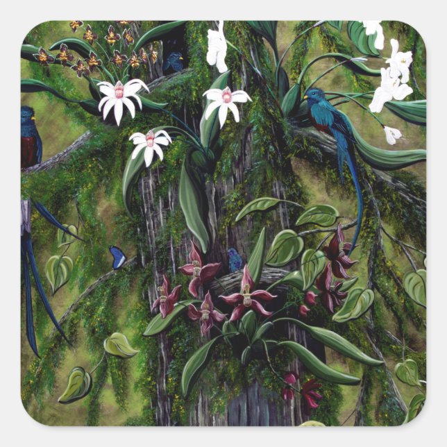 The Jungles of Tikal Square Sticker (Front)