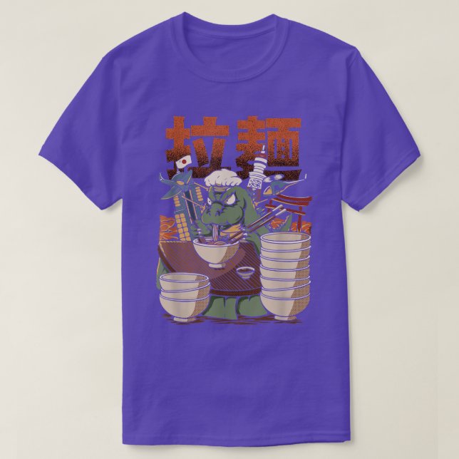 the kaiju ramen fight funny japan food  T-Shirt (Design Front)