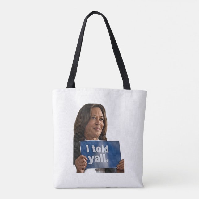 THE KAMALA I TOLD YALL TWO-TONE TOTE BAG (Back)
