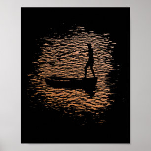 The Karate Kid Daniel San On Boat Vintage Movie  Poster