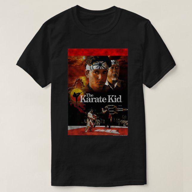 The Karate Kid Movie Poster watching  T-Shirt (Design Front)