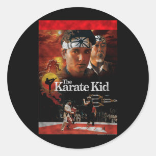 The Karate Kid Movie ster Distressed Vintage Movie Classic Round Sticker
