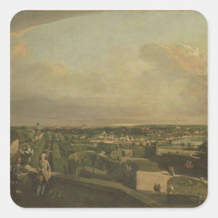 The Kaunitz Palace and Garden, Vienna, 1759/60 Square Sticker