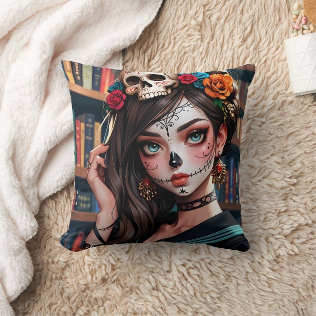 The Kawaii Anime Skull Girl Pillow 01 (Blanket)