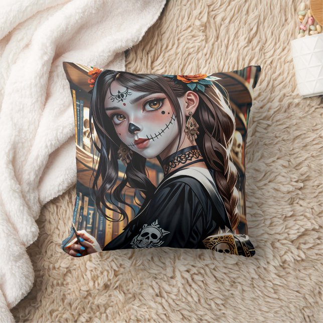 The Kawaii Anime Skull Girl Pillow 03 (Blanket)