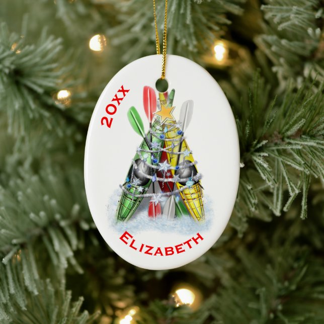 The Kayak Christmas Tree Ceramic Tree Decoration (Tree)