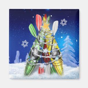 The Kayak Christmas Tree Magnet