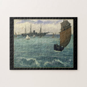 The "Kearsarge" at Boulogne Edouard Manet Fine Art Jigsaw Puzzle