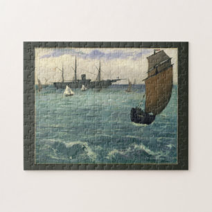 The "Kearsarge" at Boulogne Edouard Manet Fine Art Jigsaw Puzzle